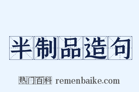 半制品造句是什么意思的图片